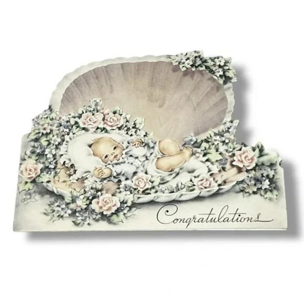 Harry Doehla Congratulations New Baby Vintage Greeting Card DBX
